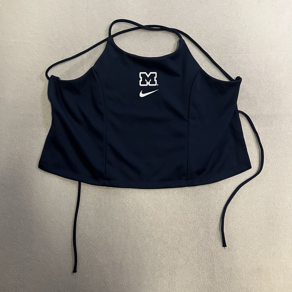 Nike Michigan College Icon Clash Tie Strap Tank Top Women's Size Large